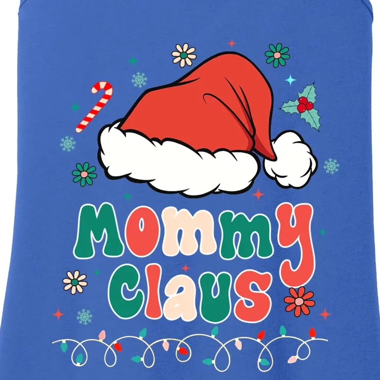 Mommy Claus Gift Groovy Christmas Pajamas For Family Cute Gift Ladies Essential Tank