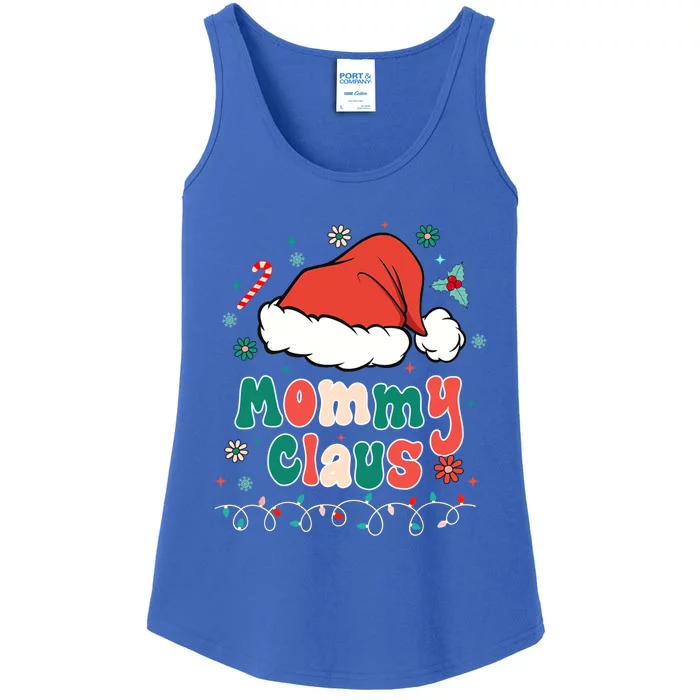 Mommy Claus Gift Groovy Christmas Pajamas For Family Cute Gift Ladies Essential Tank