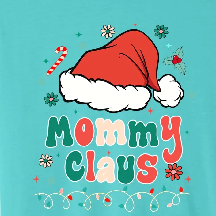 Mommy Claus Gift Groovy Christmas Pajamas For Family Cute Gift ChromaSoft Performance T-Shirt