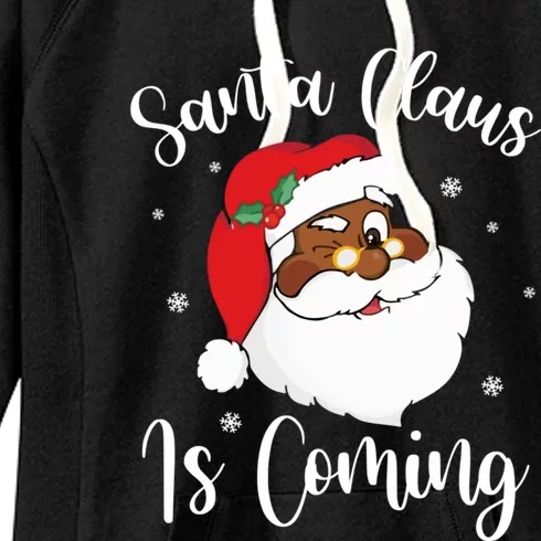 Merry Christmas Gift 2020 Santa Claus Is Coming Gift Women's Fleece Hoodie