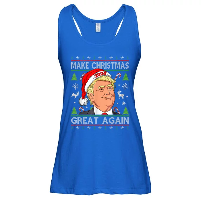 Make Christmas Great Again Funny Trump Ugly Christmas Gift Ladies Essential Flowy Tank