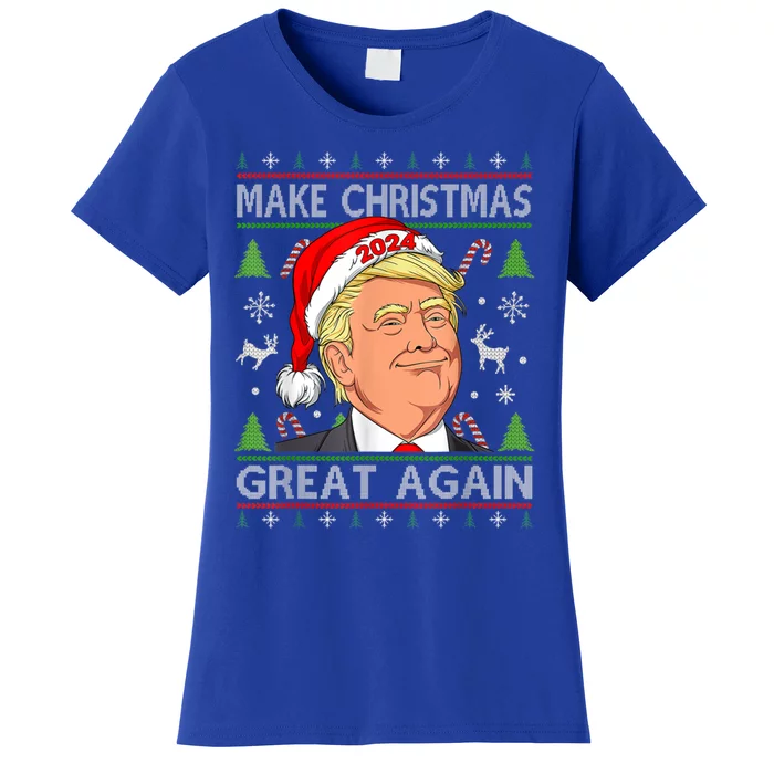 Make Christmas Great Again Funny Trump Ugly Christmas Gift Women's T-Shirt