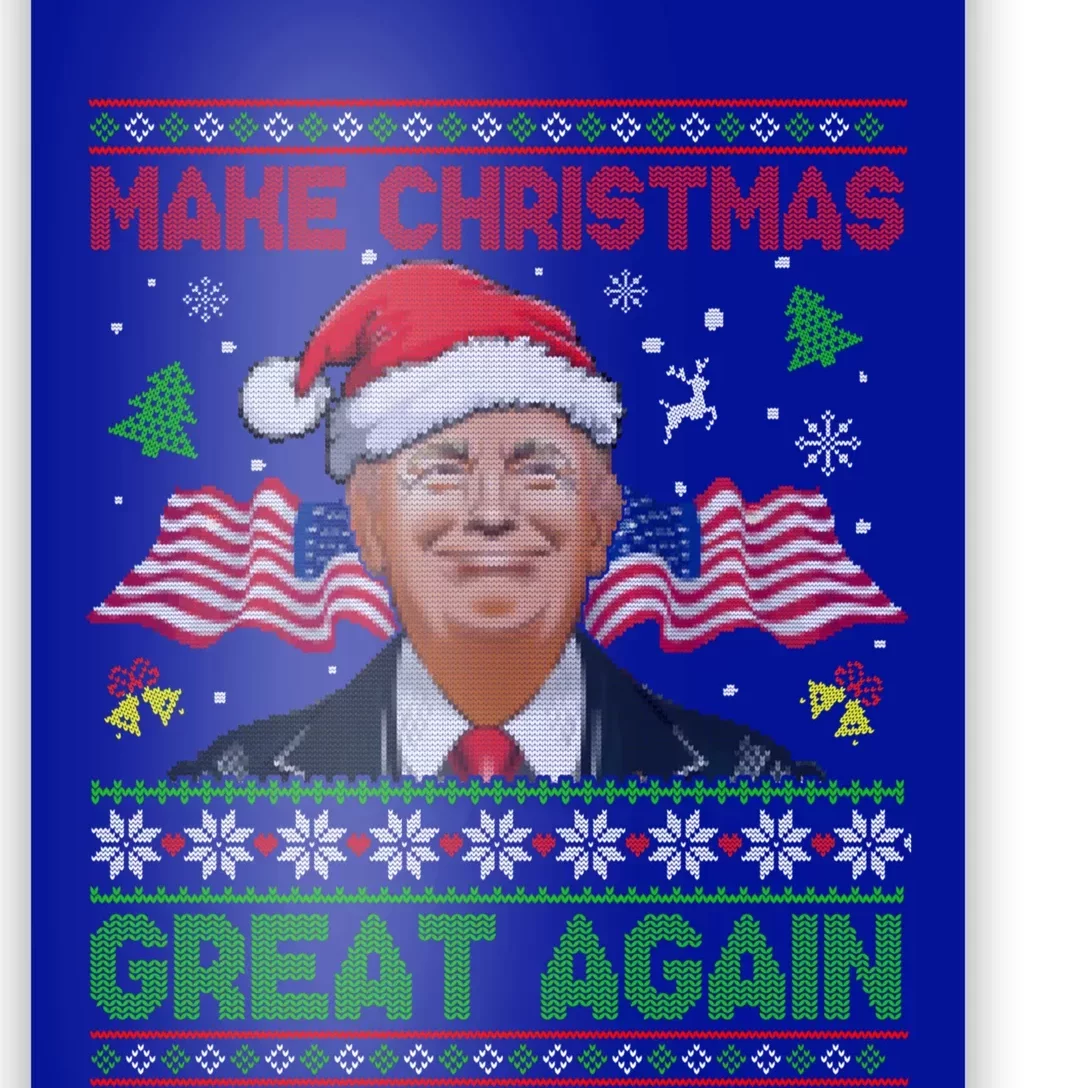 Make Christmas Great Again Funny Trump Ugly Christmas Cute Gift Poster