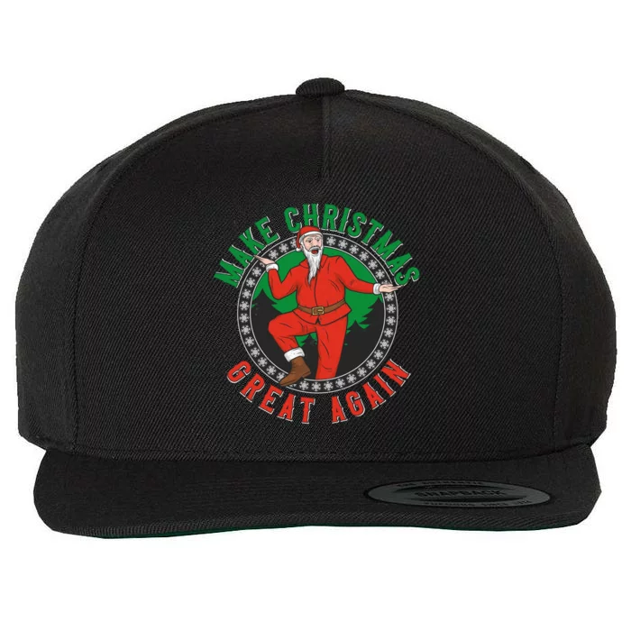 Make Christmas Great Again Funny Ugly Christmas Gift Wool Snapback Cap