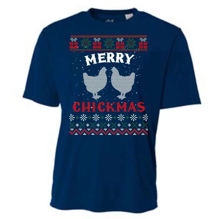 Merry Chickmas Gift For Christmas Lovers Cooling Performance Crew T-Shirt