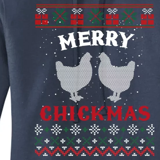 Merry Chickmas Gift For Christmas Lovers Women's Pullover Hoodie