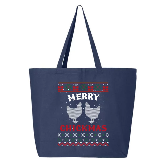 Merry Chickmas Gift For Christmas Lovers 25L Jumbo Tote