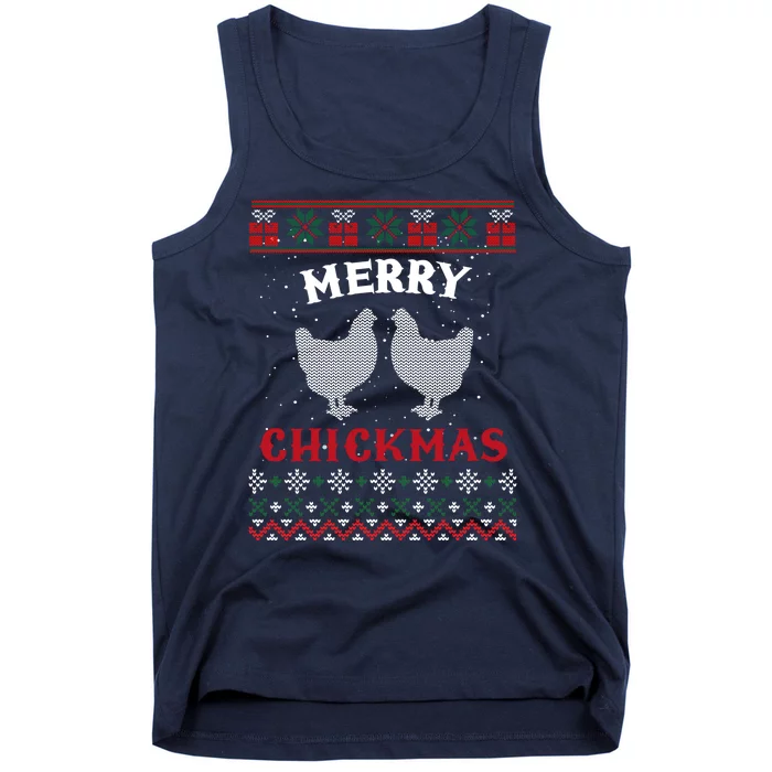 Merry Chickmas Gift For Christmas Lovers Tank Top