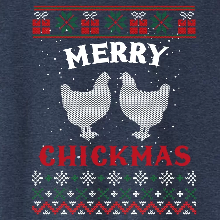 Merry Chickmas Gift For Christmas Lovers Women's Crop Top Tee