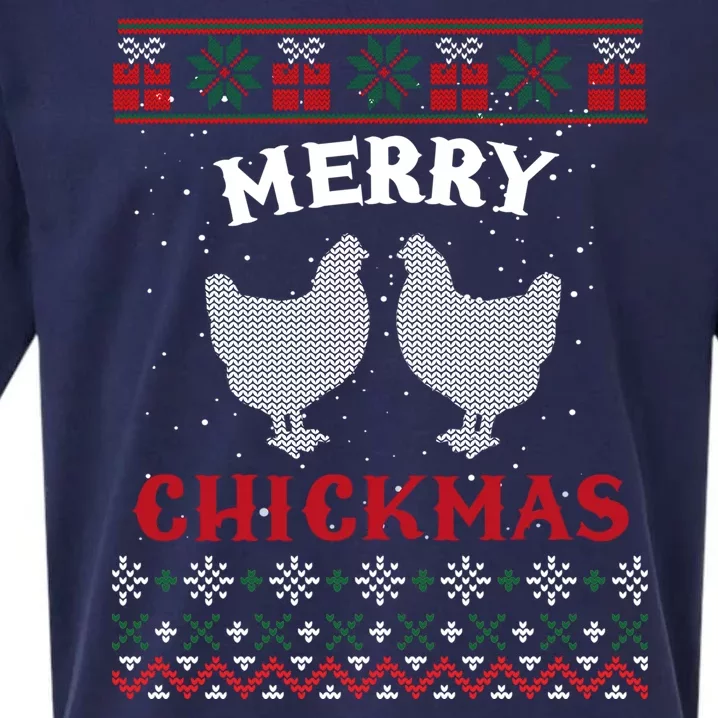 Merry Chickmas Gift For Christmas Lovers Sueded Cloud Jersey T-Shirt