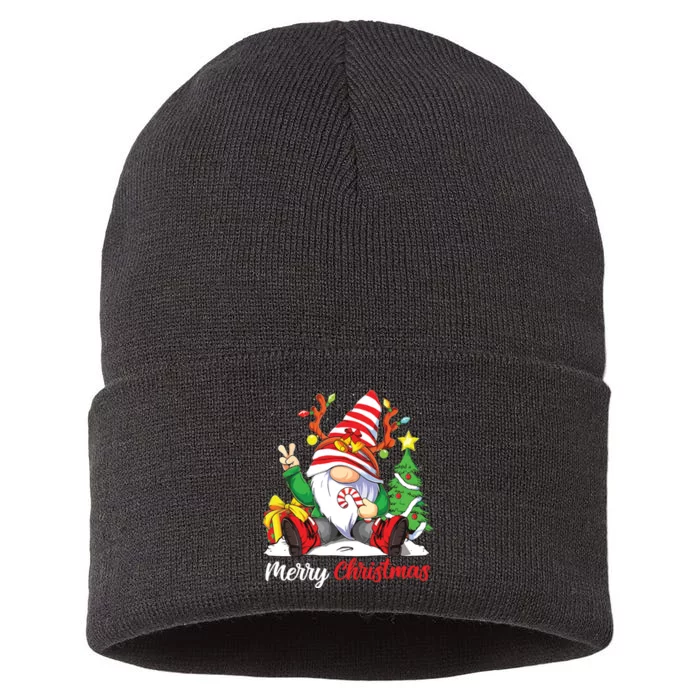 Merry Christmas Gnome Family Christmas Shirts For Women Sustainable Knit Beanie