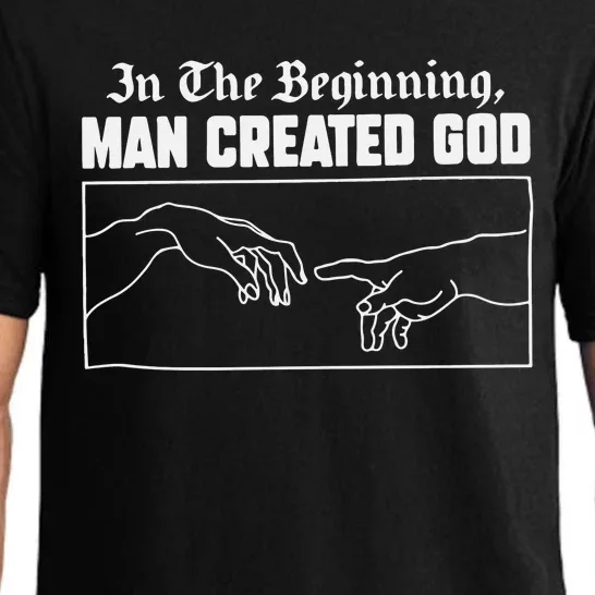 Man Created God Atheist Pajama Set