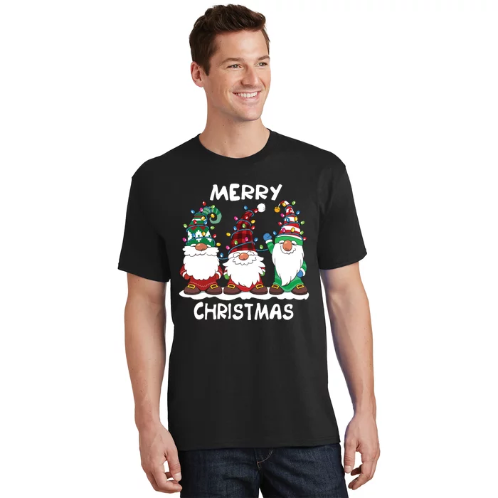 Merry Christmas Gnomes Xmas Family Women T-Shirt