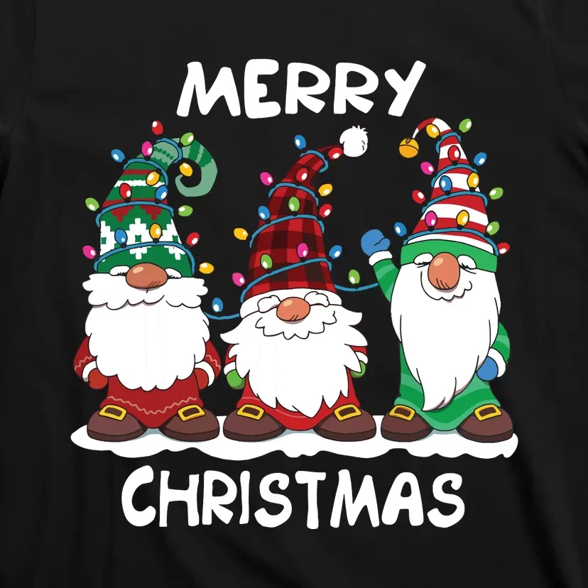 Merry Christmas Gnomes Xmas Family Women T-Shirt