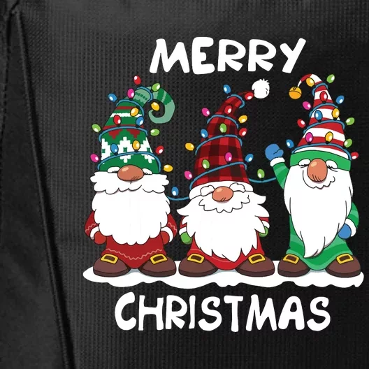 Merry Christmas Gnomes Xmas Family Women City Backpack