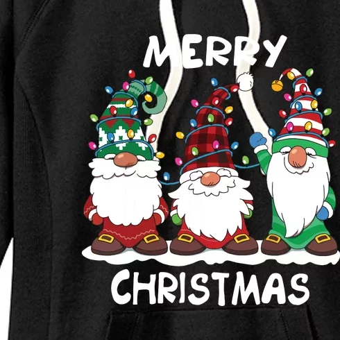 Merry Christmas Gnomes Xmas Family Women Women's Fleece Hoodie