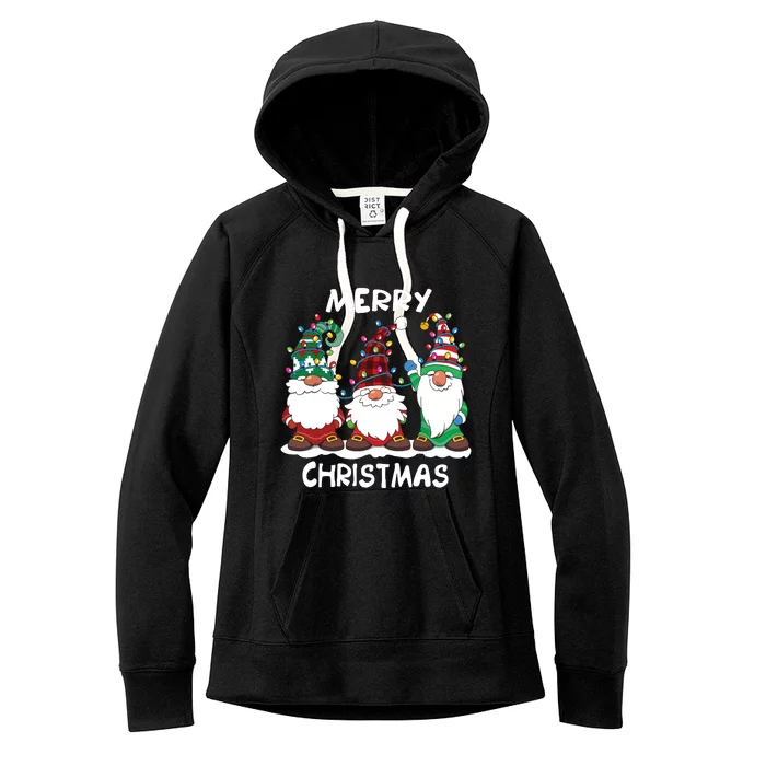 Merry Christmas Gnomes Xmas Family Women Women's Fleece Hoodie