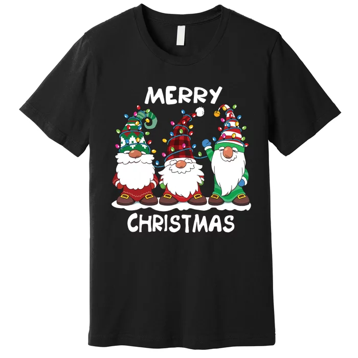 Merry Christmas Gnomes Xmas Family Women Premium T-Shirt