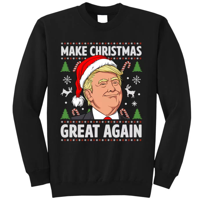 Make Christmas Great Again Funny Trump Ugly Christmas Tall Sweatshirt