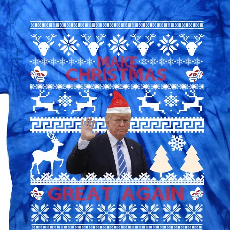 Make Christmas Great Again 2024 Trump Ugly Christmas Family Great Gift Tie-Dye T-Shirt