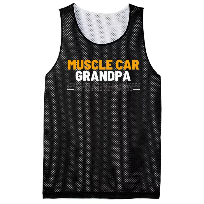 Muscle Car Grandpa For Vintage Car Lovers Mesh Reversible Basketball Jersey Tank