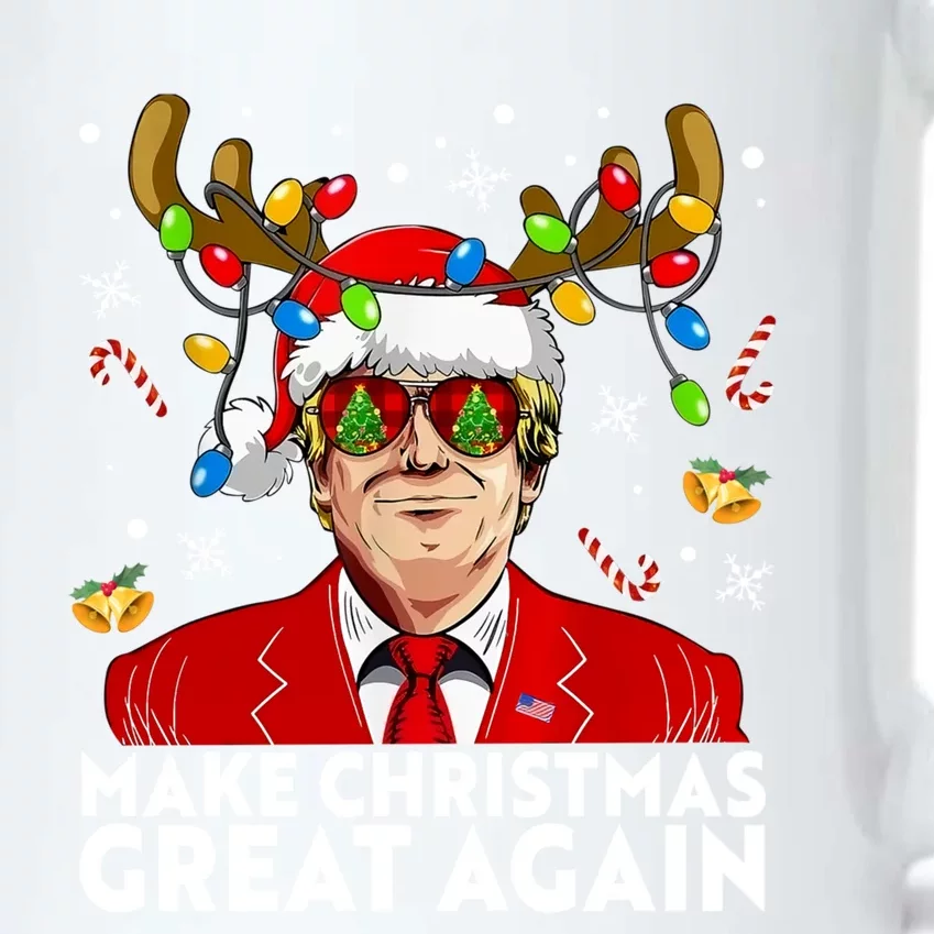 Make Christmas Great Again Funny Trump Reindeer Xmas Lights Cool Gift Black Color Changing Mug