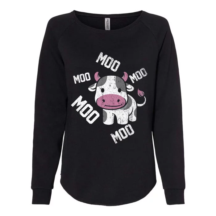 Moo Cow Gift Womens California Wash Sweatshirt