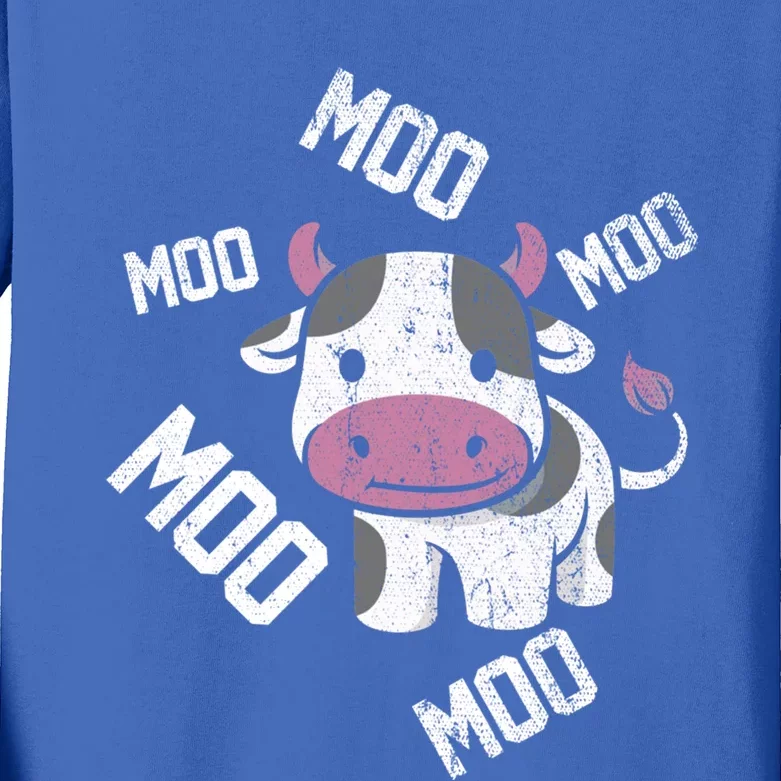 Moo Cow Gift Kids Long Sleeve Shirt