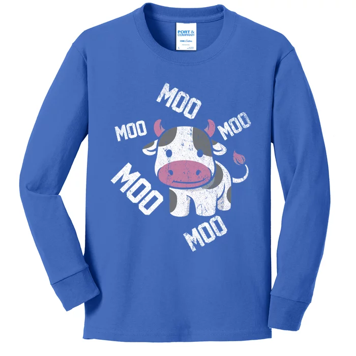 Moo Cow Gift Kids Long Sleeve Shirt