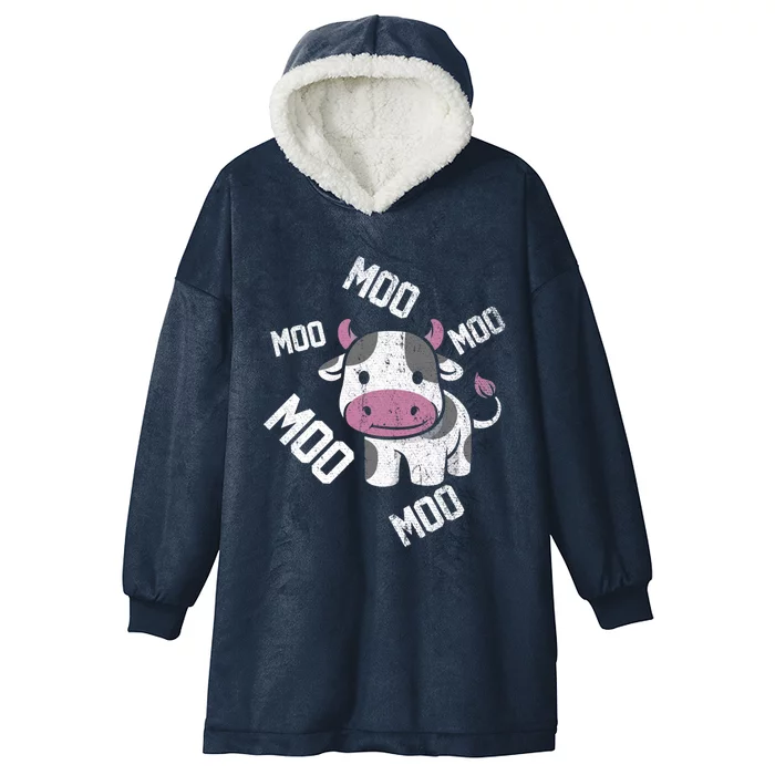 Moo Cow Gift Hooded Wearable Blanket