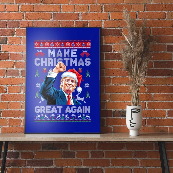 Make Christmas Great Again Funny Trump Ugly Christmas 2024 Gift Poster