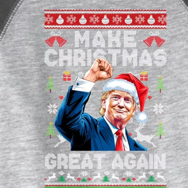 Make Christmas Great Again Funny Trump Ugly Christmas 2024 Gift Toddler Fine Jersey T-Shirt