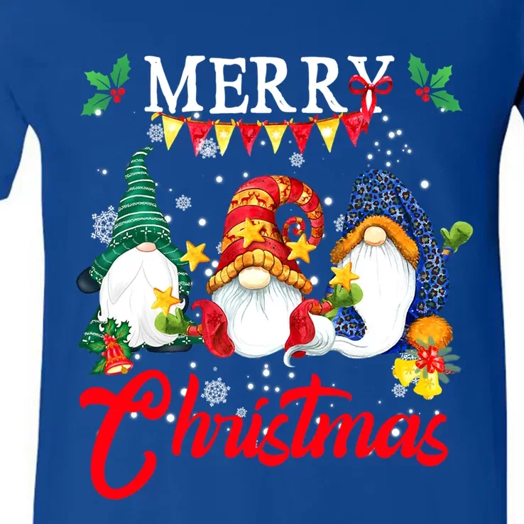 Merry Christmas Gnomies Gnome Family Xmas Great Gift V-Neck T-Shirt