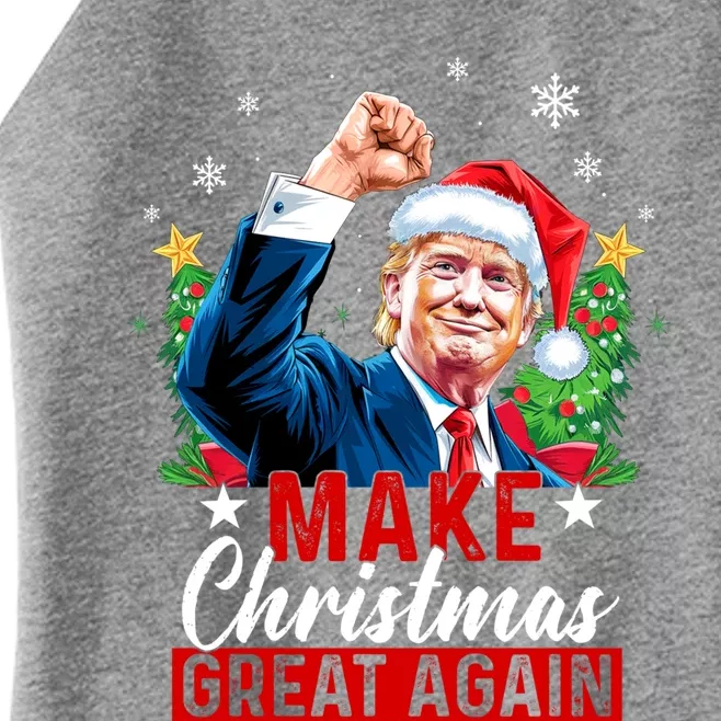 Make Christmas Great Again Funny Trump Ugly Christmas 2024 Cute Gift Women’s Perfect Tri Rocker Tank