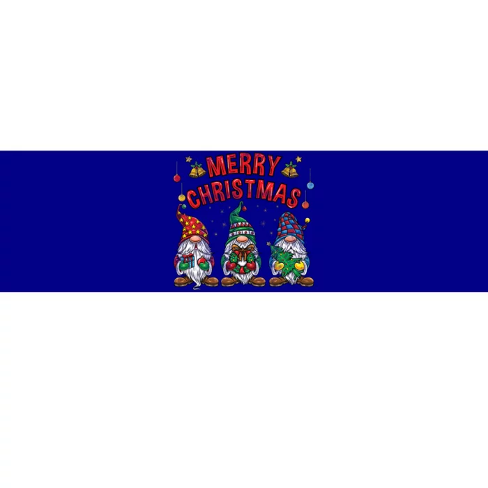 Merry Christmas Gnomies Cool Gift Bumper Sticker