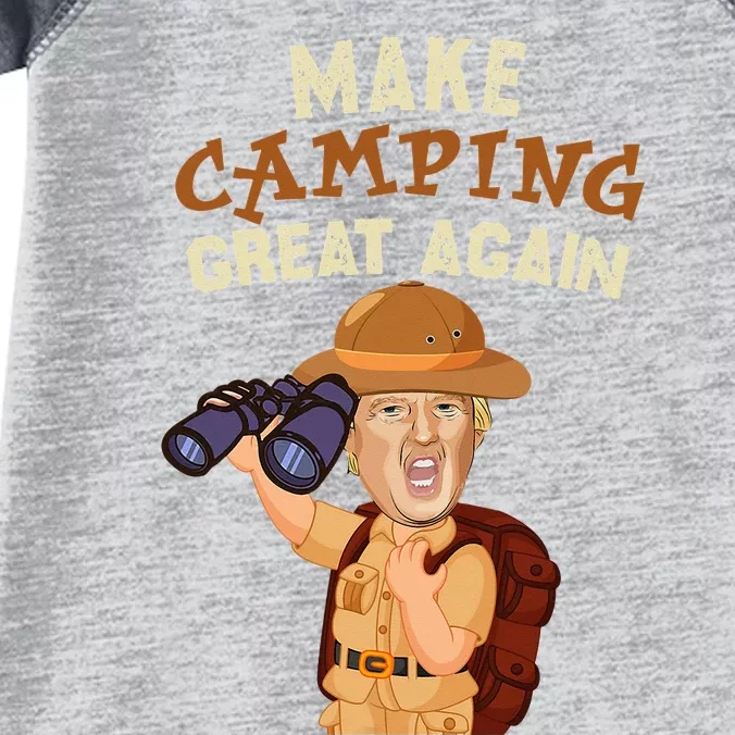 Make Camping Great Again Trump President Camper Funny Gift Infant Baby Jersey Bodysuit