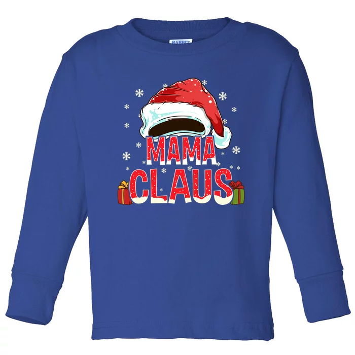 Mama Claus Group Funny Gift Matching Family Christmas Great Gift Toddler Long Sleeve Shirt