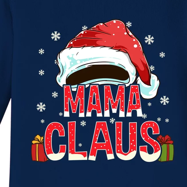 Mama Claus Group Funny Gift Matching Family Christmas Great Gift Baby Long Sleeve Bodysuit