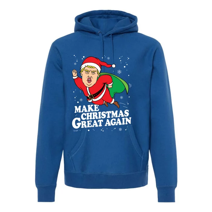 Make Christmas Great Againugly Xmas Donald Trump Parody Funny Gift Premium Hoodie