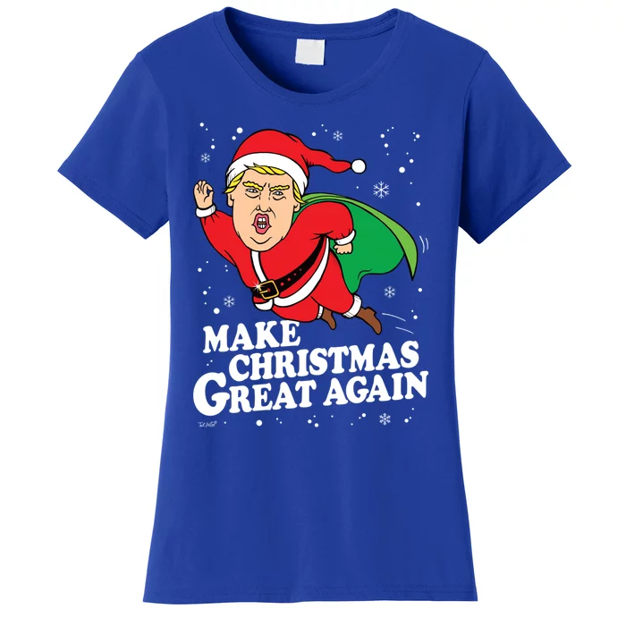 Make Christmas Great Againugly Xmas Donald Trump Parody Funny Gift Women's T-Shirt