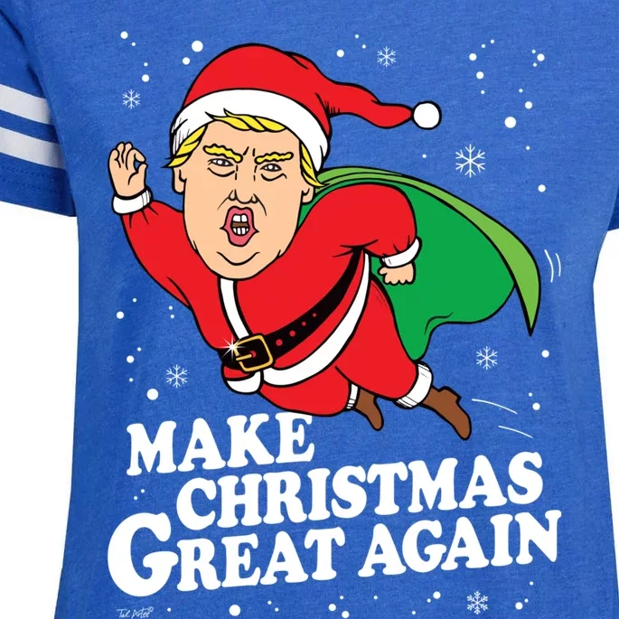 Make Christmas Great Againugly Xmas Donald Trump Parody Funny Gift Enza Ladies Jersey Football T-Shirt