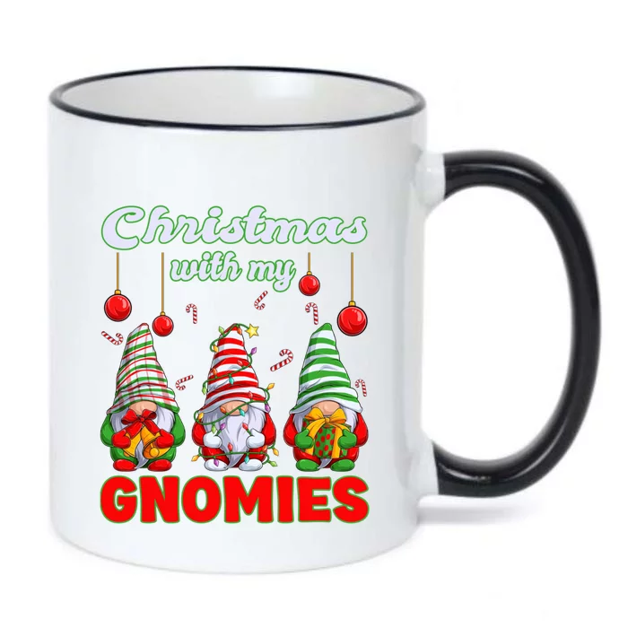 Merry Christmas Gnome Christmas With My Gnomies Gift Black Color Changing Mug