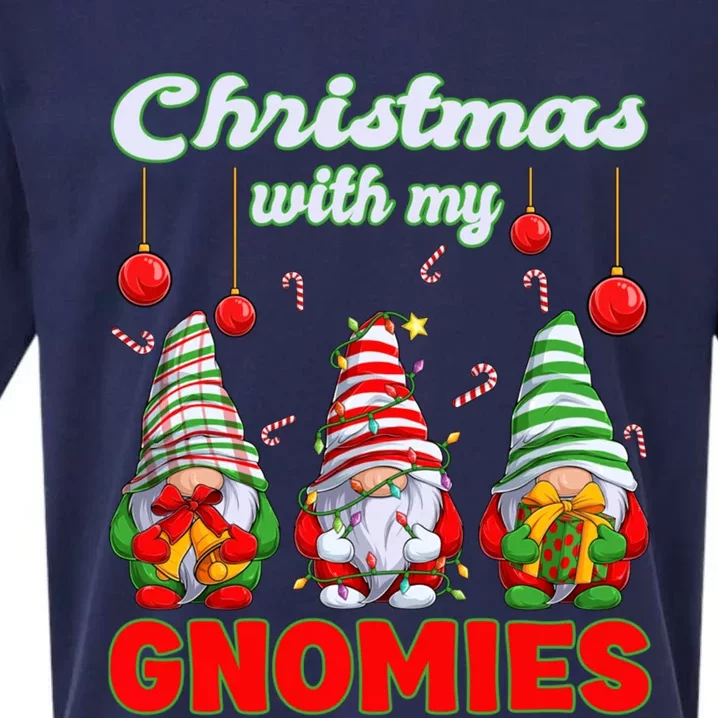 Merry Christmas Gnome Christmas With My Gnomies Gift Sueded Cloud Jersey T-Shirt