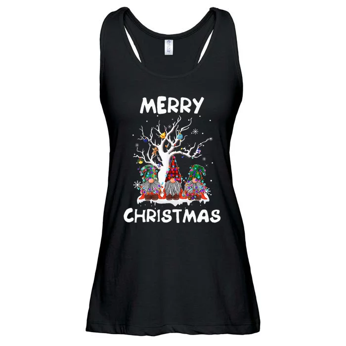 Merry Christmas Gnomes Funny Xmas Family Ladies Essential Flowy Tank