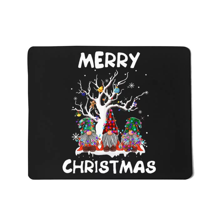 Merry Christmas Gnomes Funny Xmas Family Mousepad