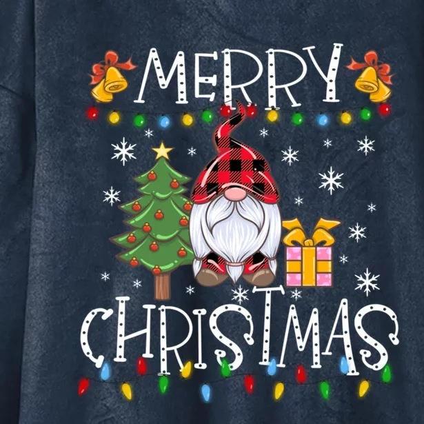 Merry Christmas Gnome Family Christmas Gift Gift Hooded Wearable Blanket