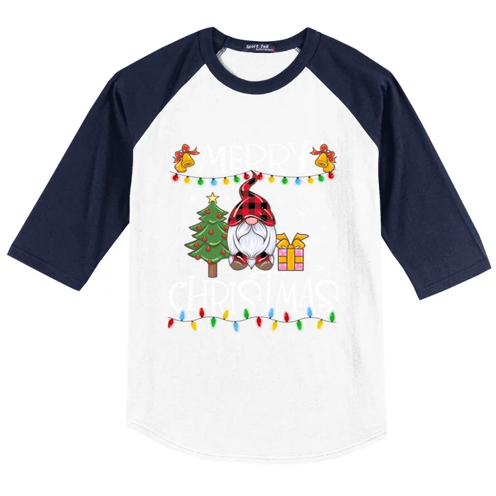 Merry Christmas Gnome Family Christmas Gift Gift Baseball Sleeve Shirt