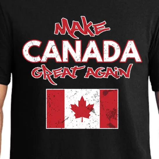 Make Canada Great Again Design Funny Canadian Flag Mcga Funny Gift Pajama Set