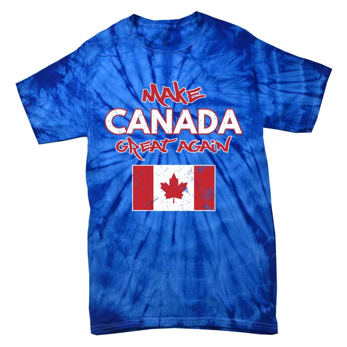 Make Canada Great Again Design Funny Canadian Flag Mcga Funny Gift Tie-Dye T-Shirt