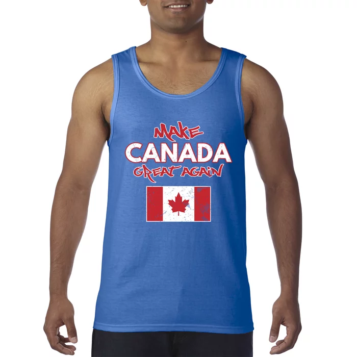 Make Canada Great Again Design Funny Canadian Flag Mcga Funny Gift Tank Top